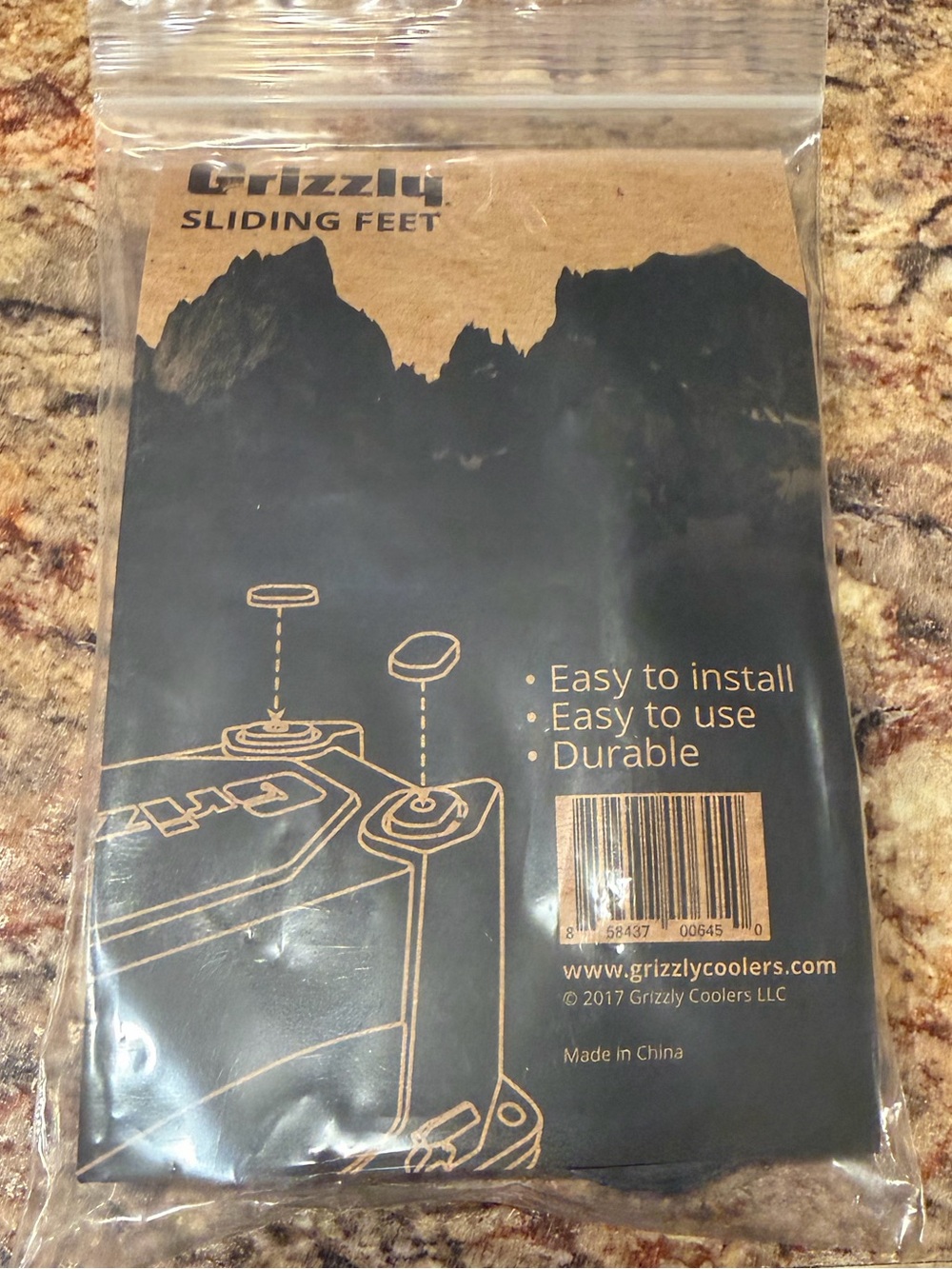 Grizzly Coolers Sliding Feet NWT set of 4